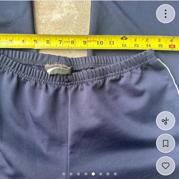 Navy Blue Sweatpants with White Stripes - Picture 4 of 6